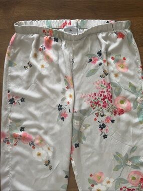 Yves Delorme Floral Lounge Pants Pajama Bottoms Size Small